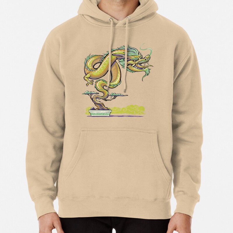 Bonsai Dragon Pullover Hoodie