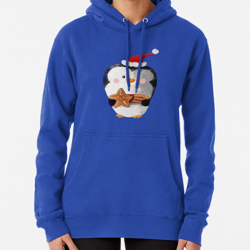 Cute Christmas Penguin Pullover Hoodie