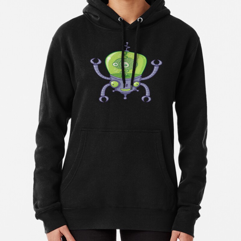 Brainbot Robot with Brain Pullover Hoodie