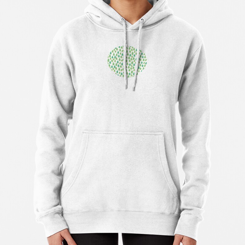 Watercolor Christmas Trees  Pullover Hoodie