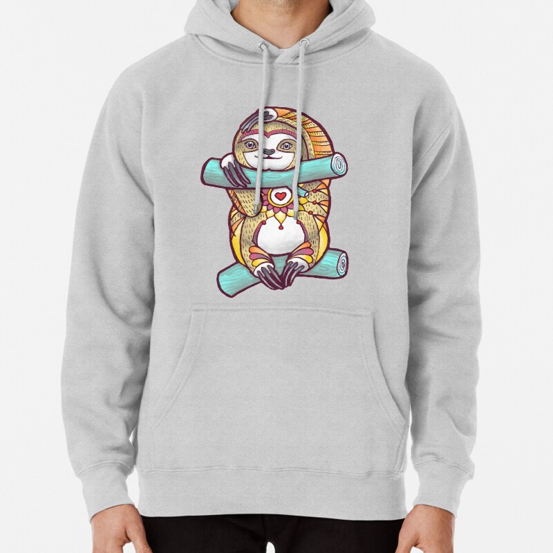 Mandala Sloth Pullover Hoodie