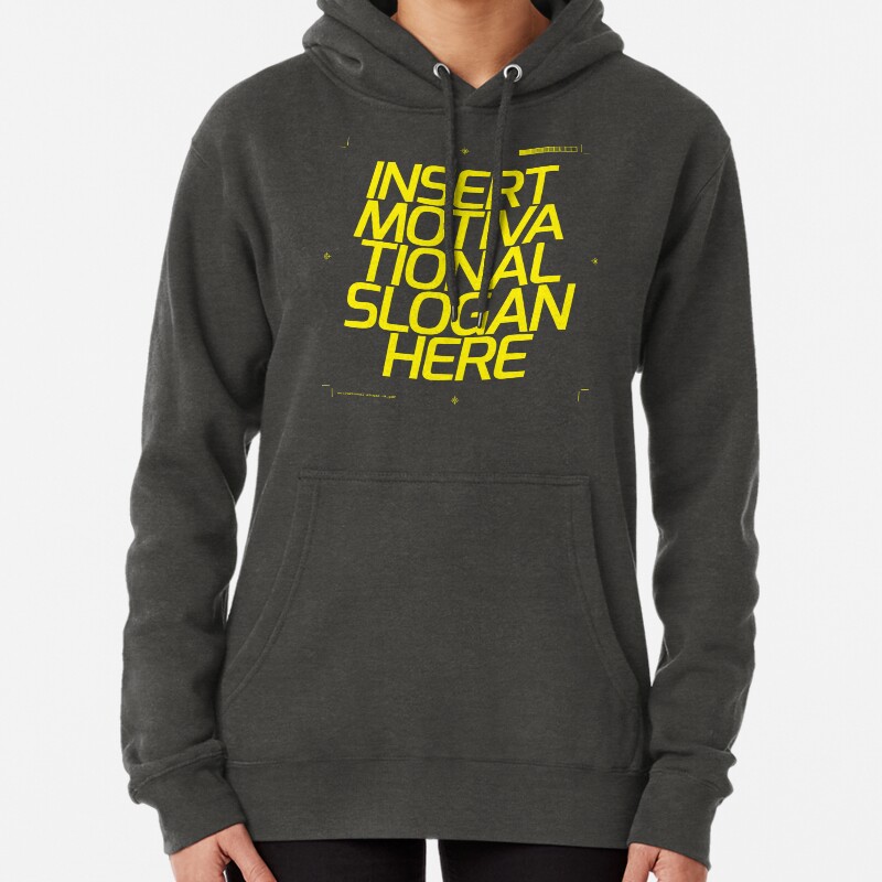 Motivational Slogan Pullover Hoodie
