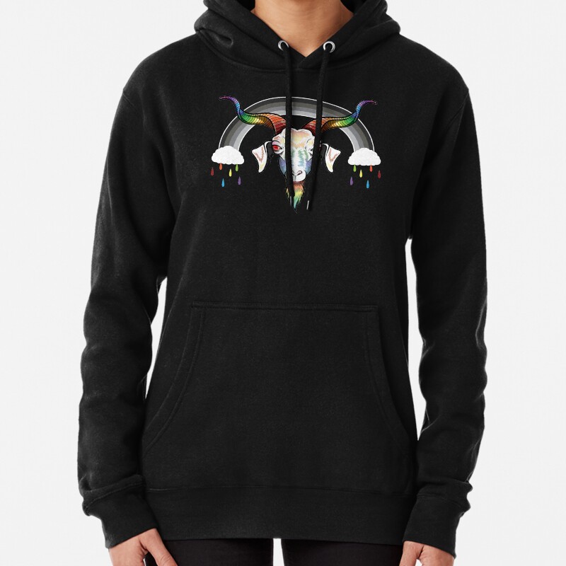 Rainbow Goat Pullover Hoodie