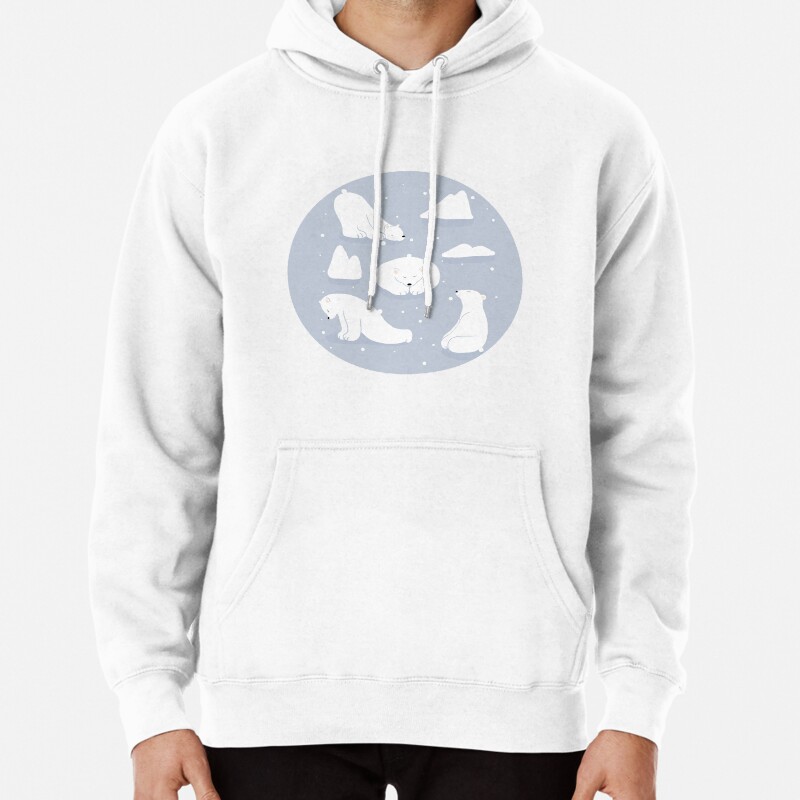 Patterns Everyday,Yoga Bears Pullover Hoodie