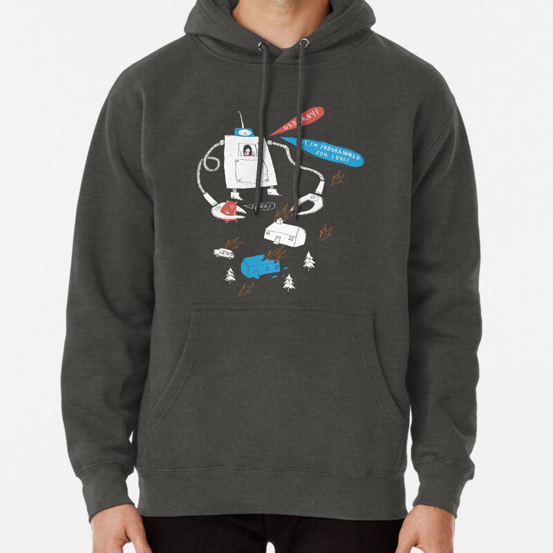 Robot love Pullover Hoodie