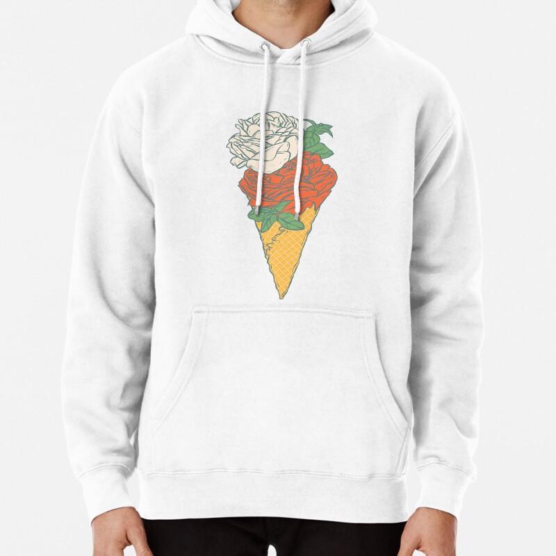 Rose ice cream Pullover Hoodie