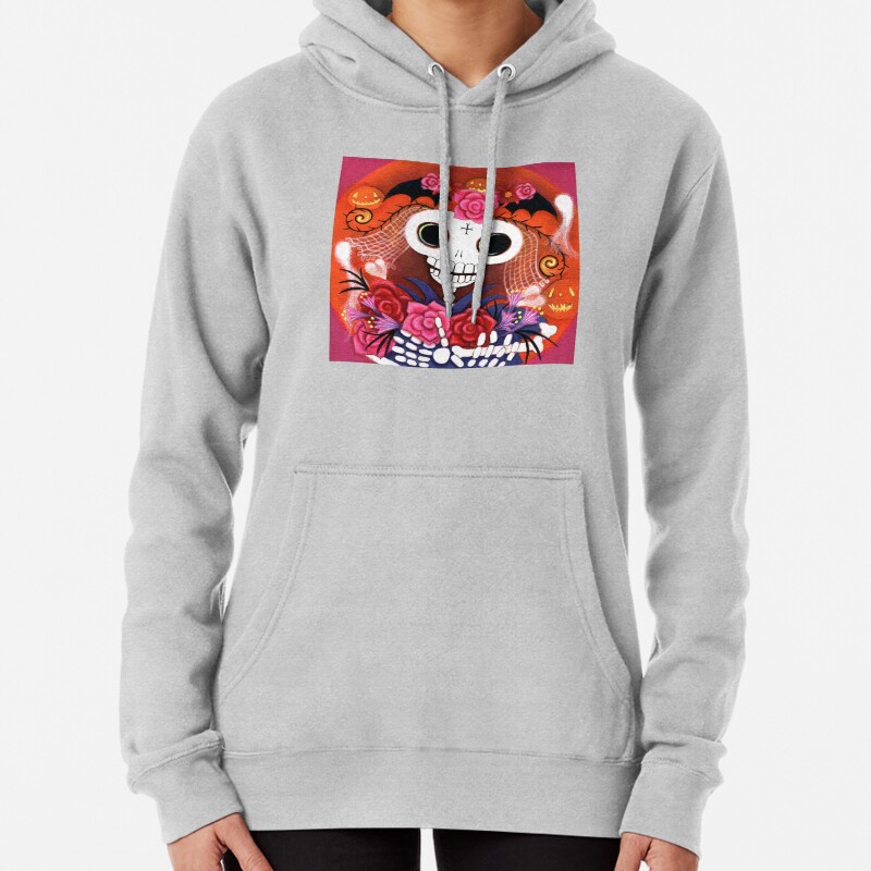 Halloween Skelly Bride Pullover Hoodie