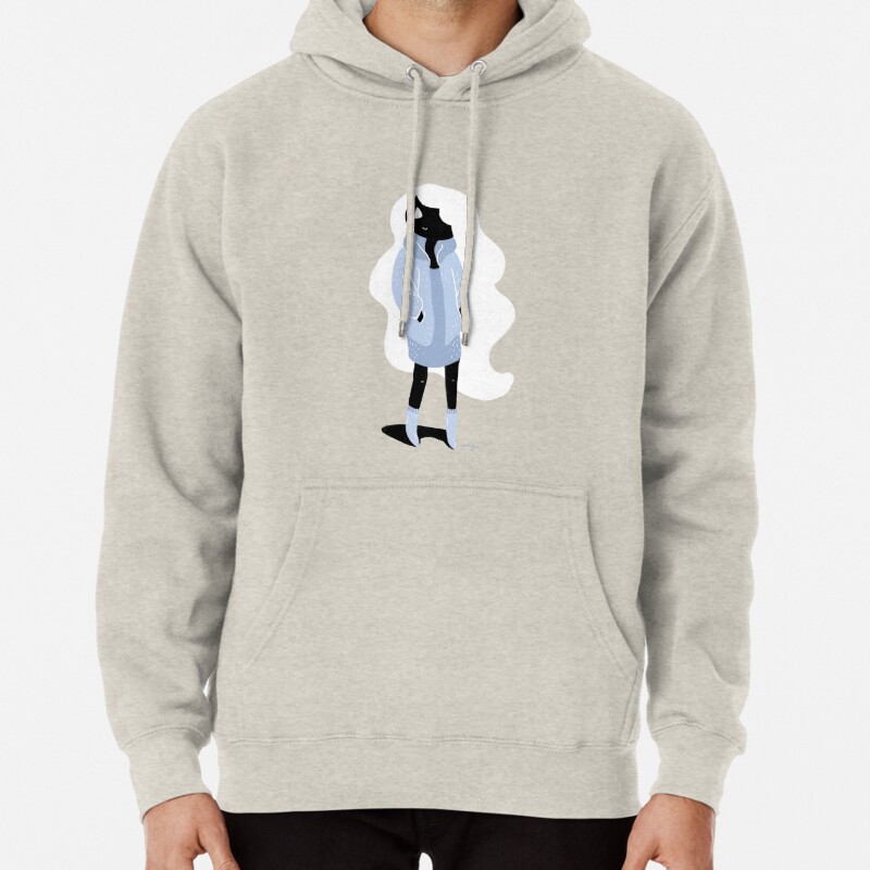 100 Days Lady with white hair Pullover Hoodie