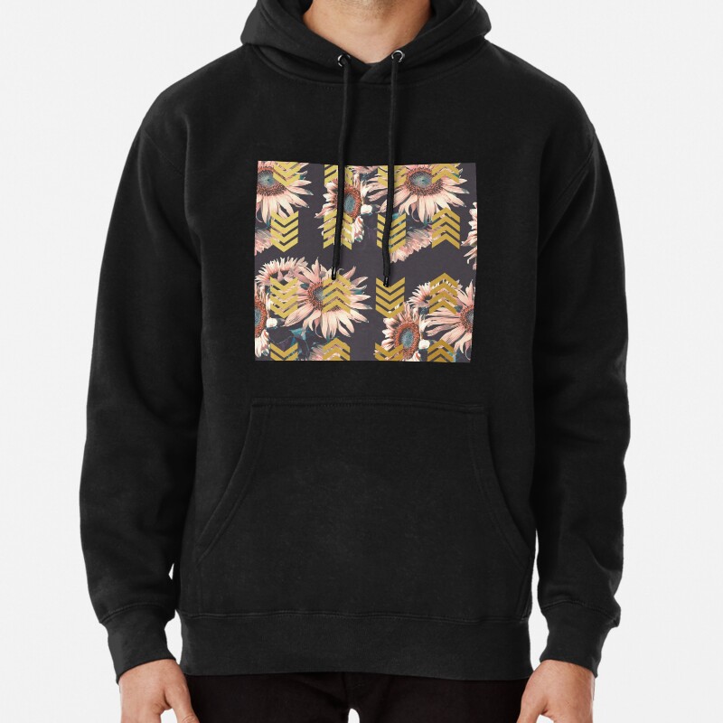 Gold sunflowers Pullover Hoodie