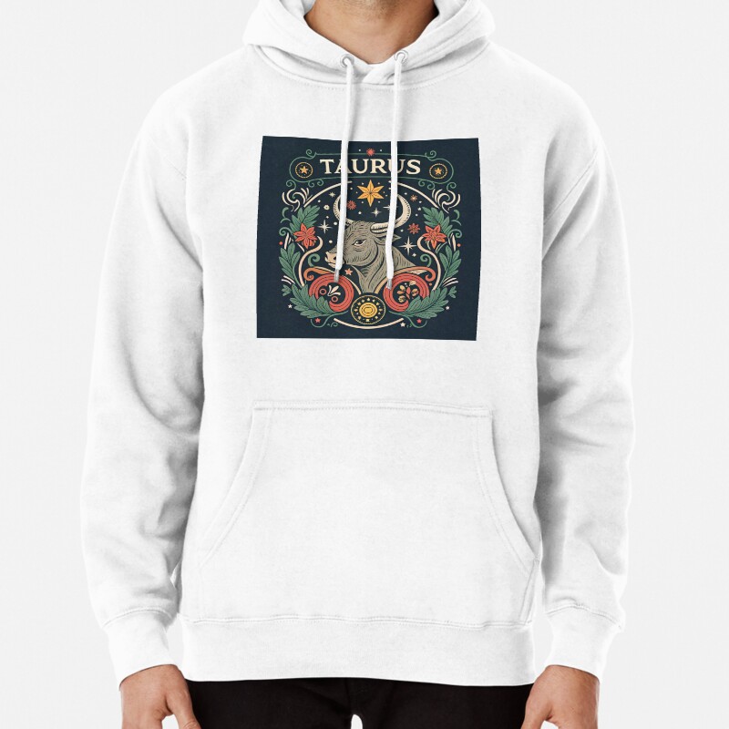 Taurus Zodiac Sign Pullover Hoodie