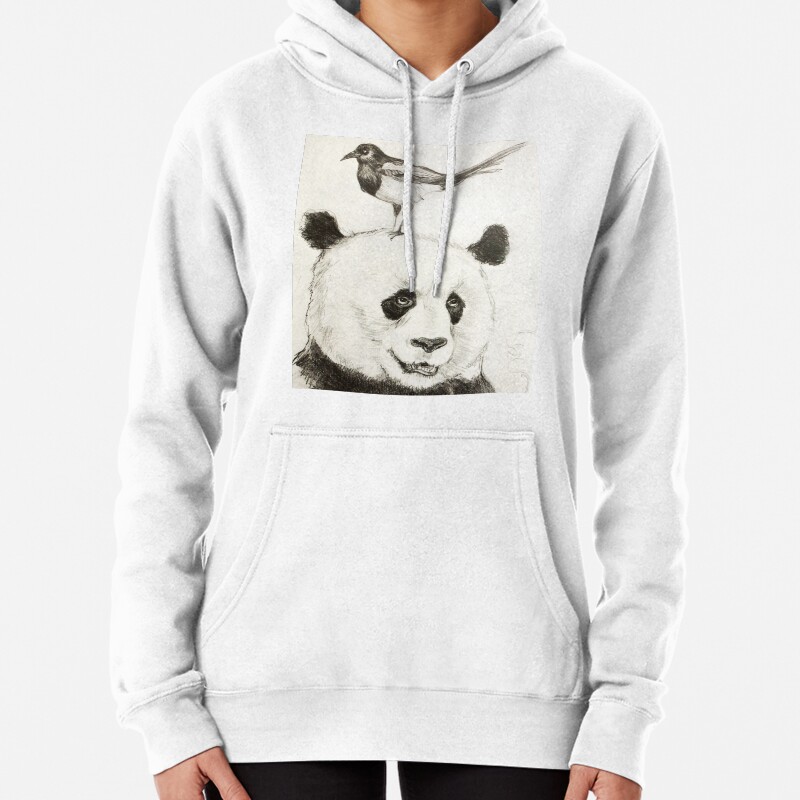 Panda and the Magpie Pullover Hoodie