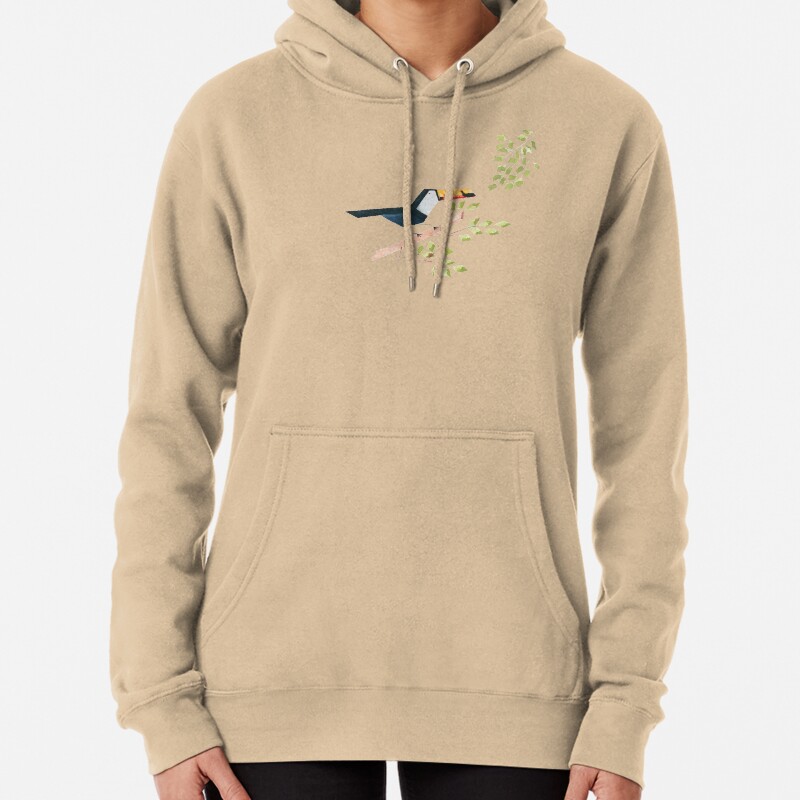 Low poly watercolor - Toucan Pullover Hoodie