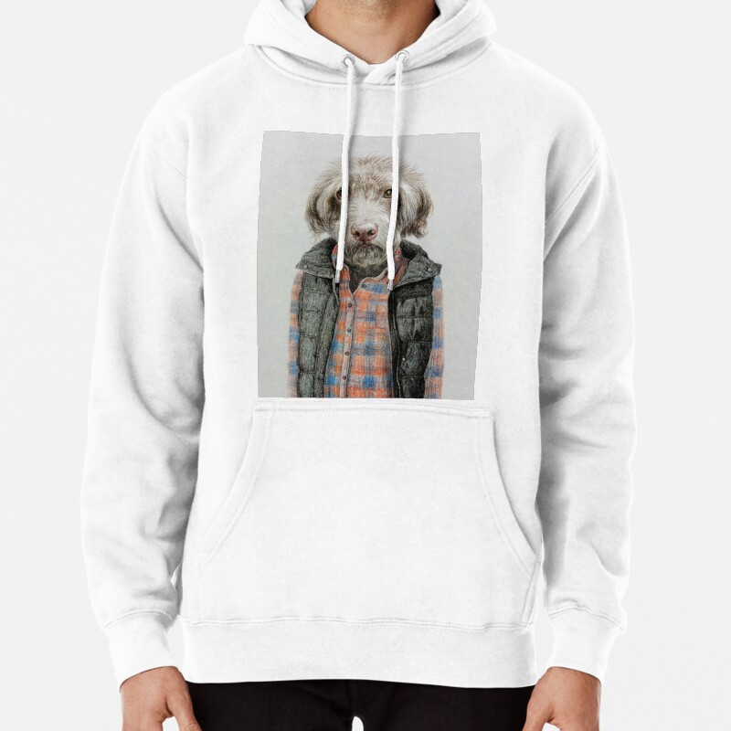 Dog in shirt Pullover Hoodie