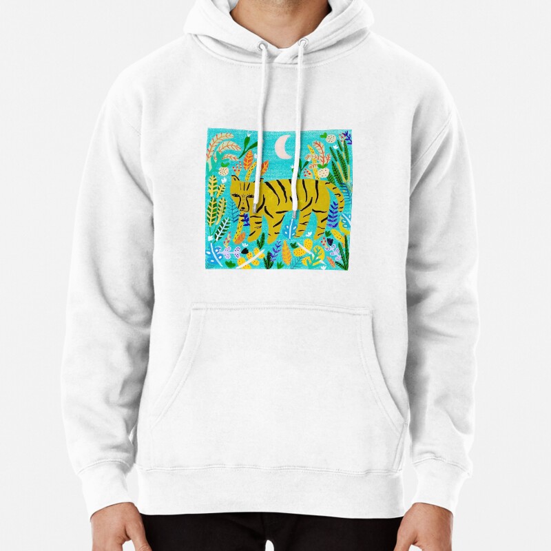 Tiger In The Jungle Pullover Hoodie