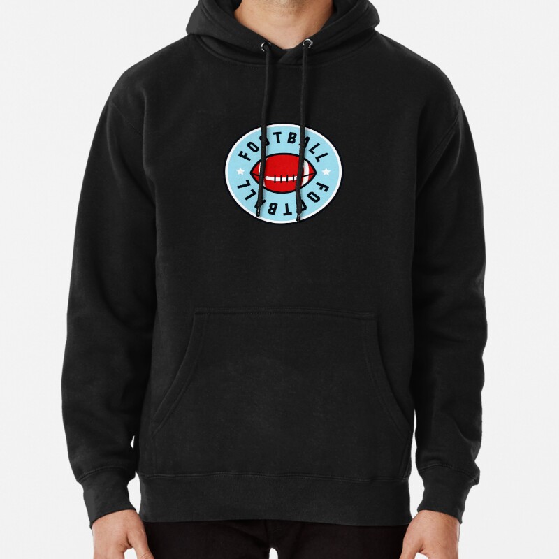 American Football Sports Badge Pullover Hoodie