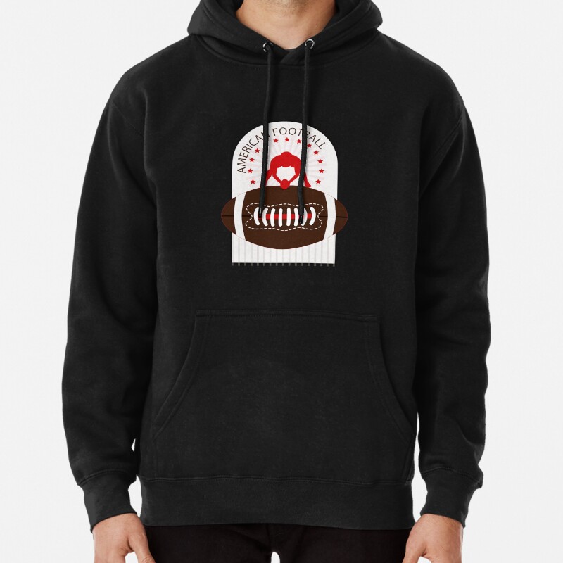 American Football Player Pullover Hoodie