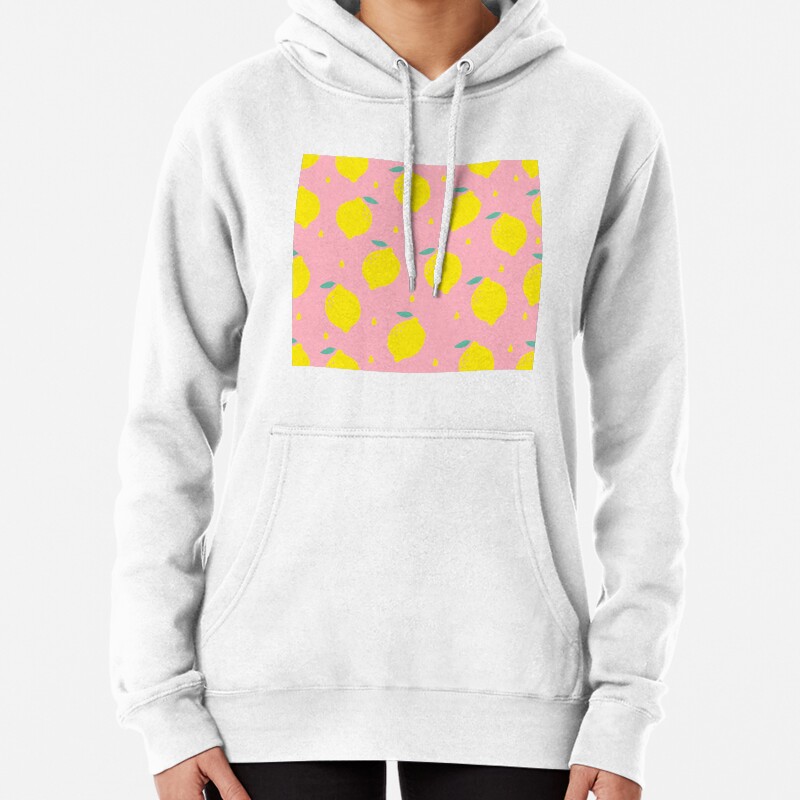 Sweet Lemon Pattern Pullover Hoodie