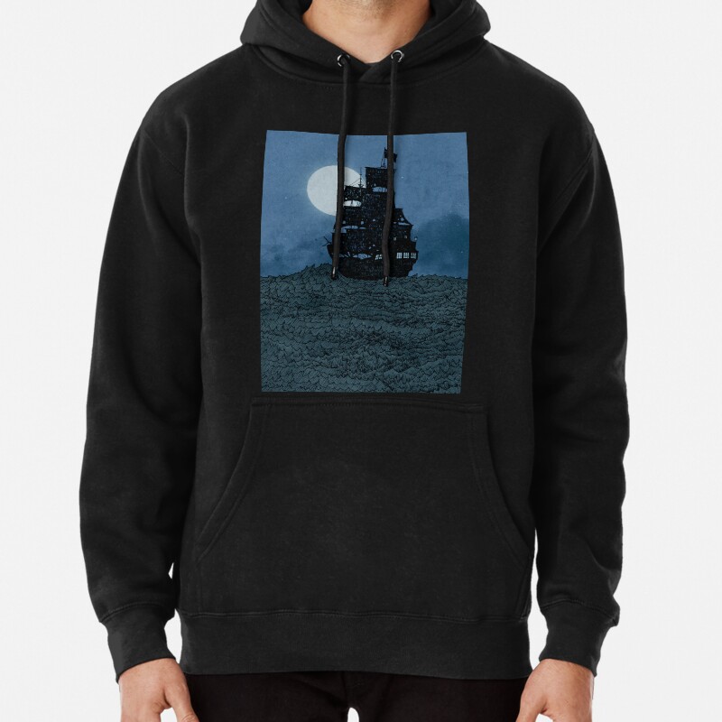 Sailing Under The Moon Pullover Hoodie
