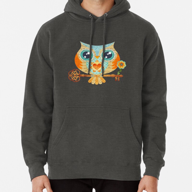 Owls Summer Love Letters Pullover Hoodie