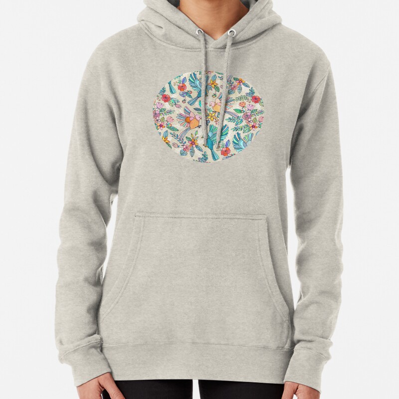 Whimsical Summer Flight Pullover Hoodie