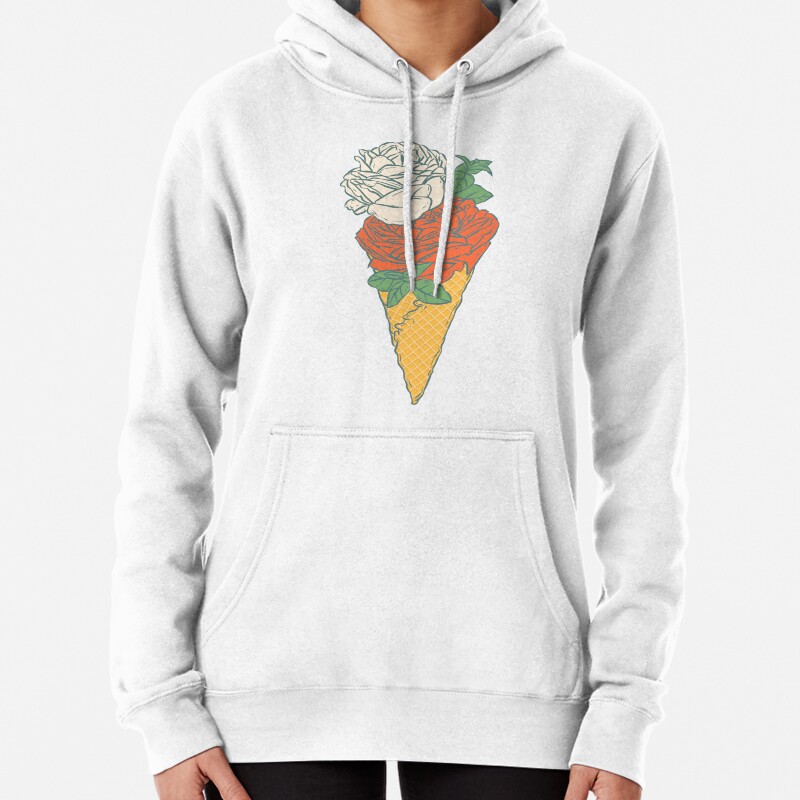 Rose ice cream Pullover Hoodie