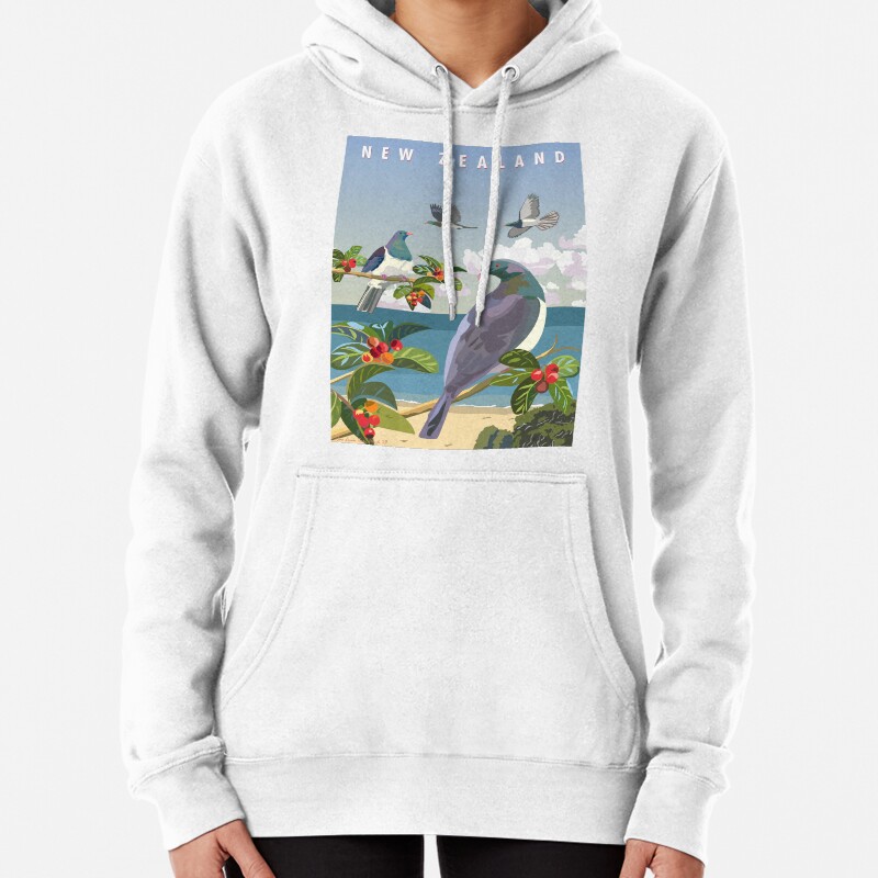 Kereru, New Zealand Pullover Hoodie