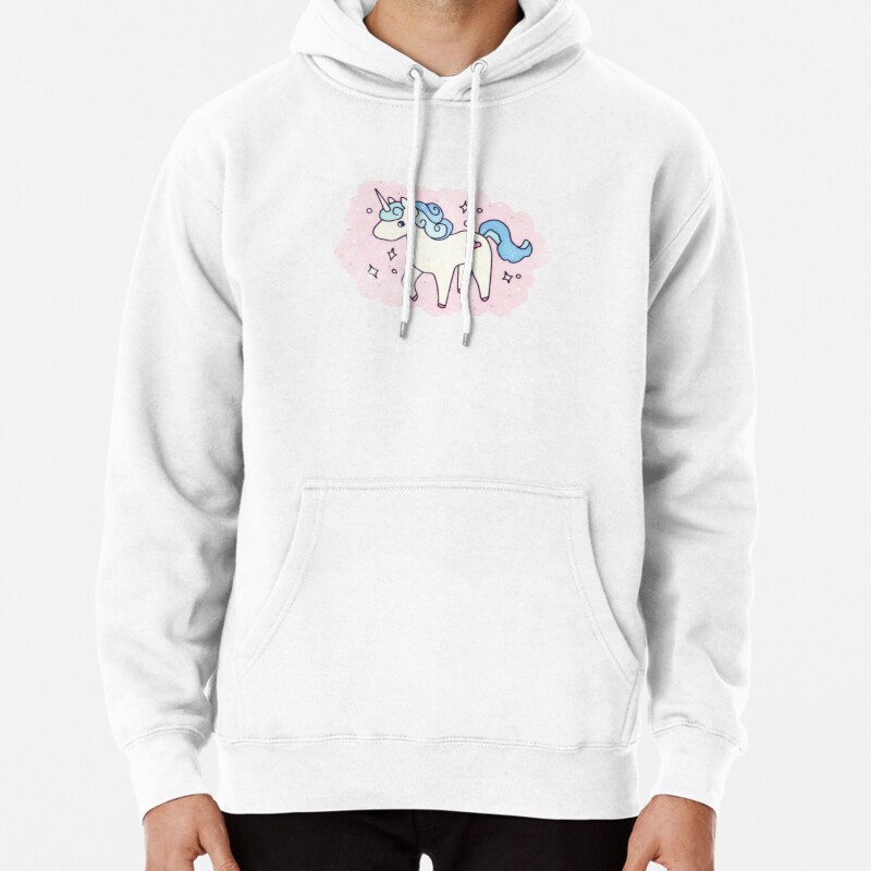 Unicorn Scatter Pattern Pullover Hoodie