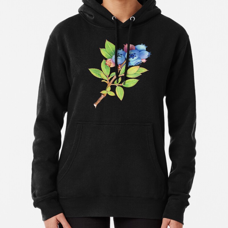 Wild Maine Blueberries Pullover Hoodie