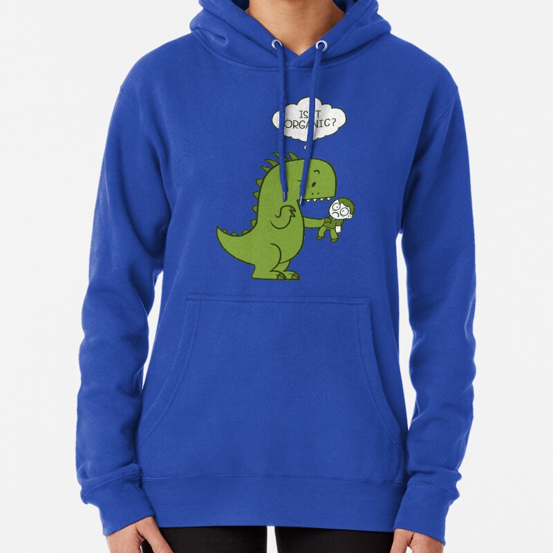 Organic Dinosaur Pullover Hoodie