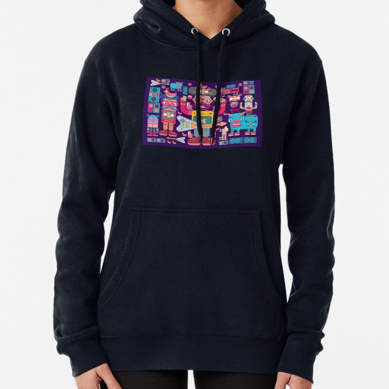 Vector band and musicians  Pullover Hoodie