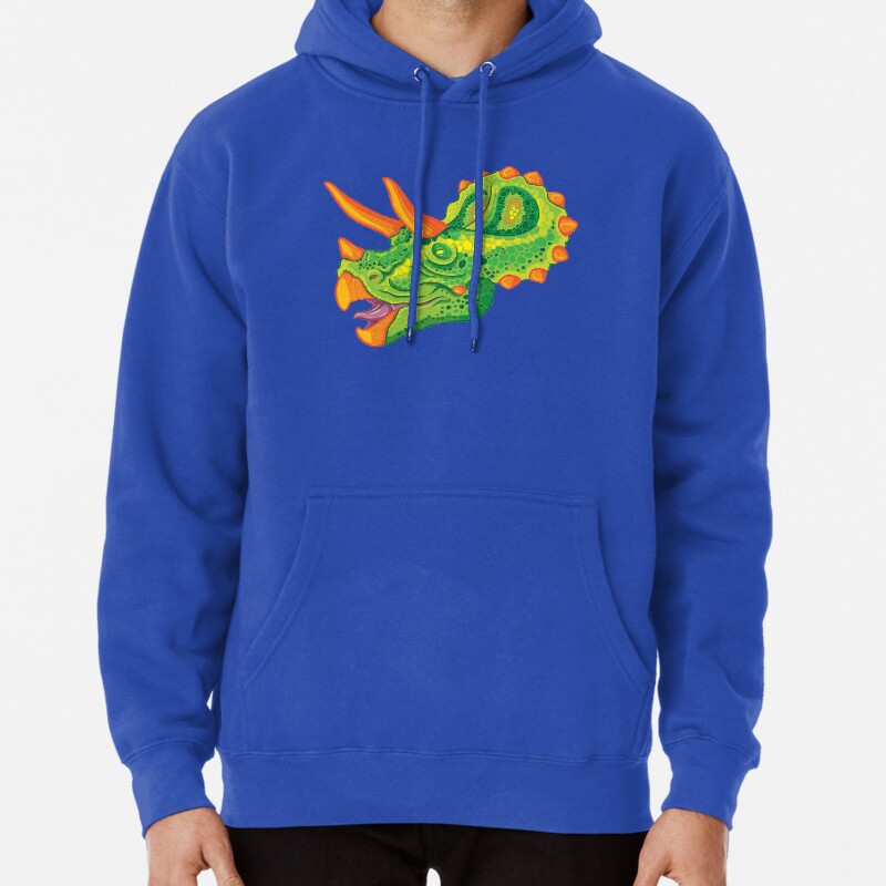 Triceratops (lime) Pullover Hoodie