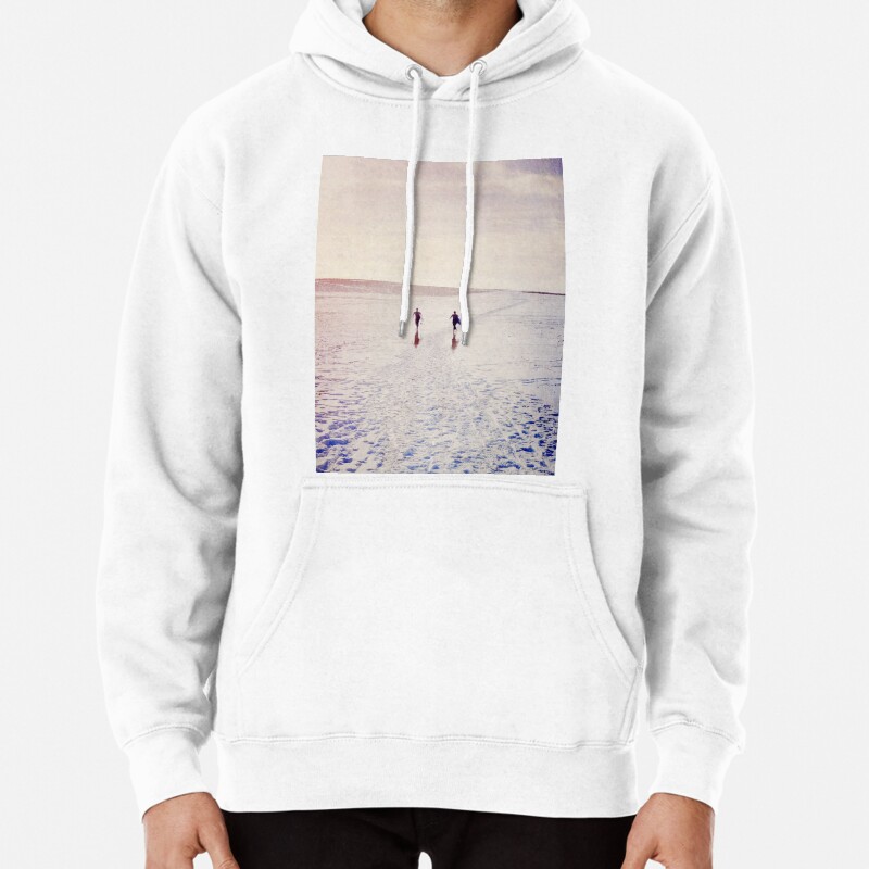 Surfers in the snow Pullover Hoodie