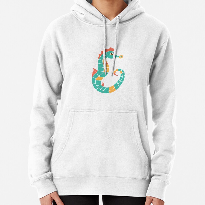 Enchanting Sea Horse,Magical Underwater Wonder Pullover Hoodie