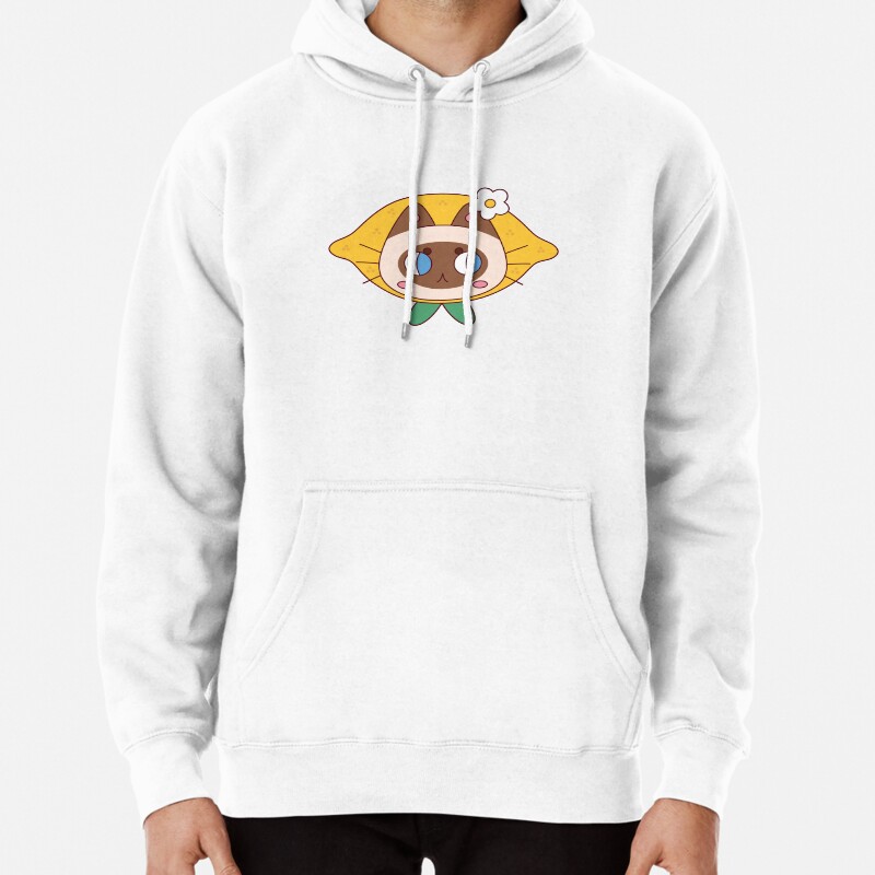 Lemon Cat Head Pullover Hoodie