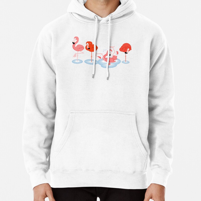 Flamingos Pullover Hoodie