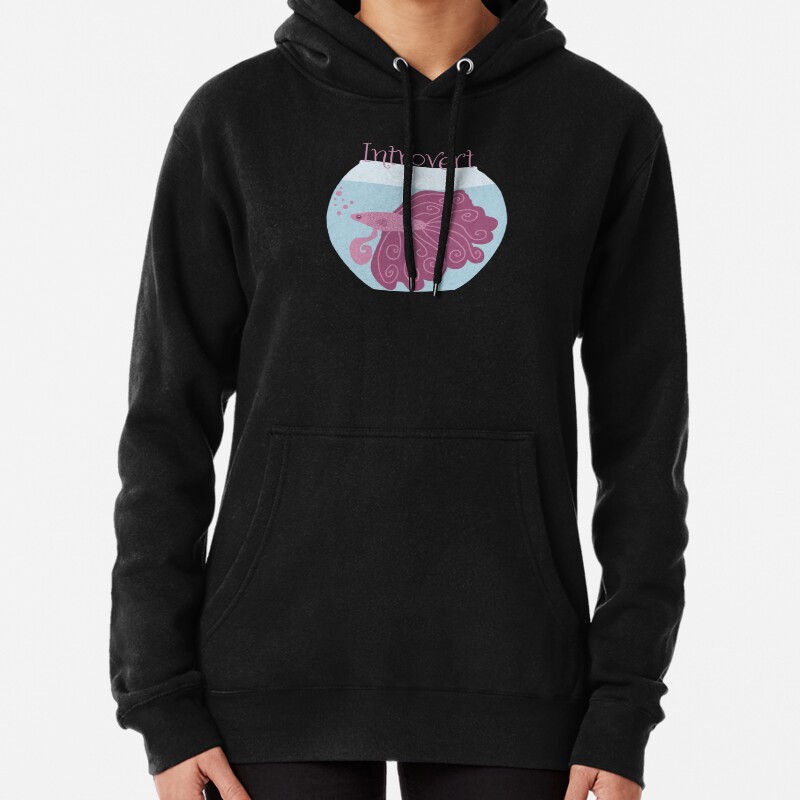 Introvert Betta Fish Pullover Hoodie