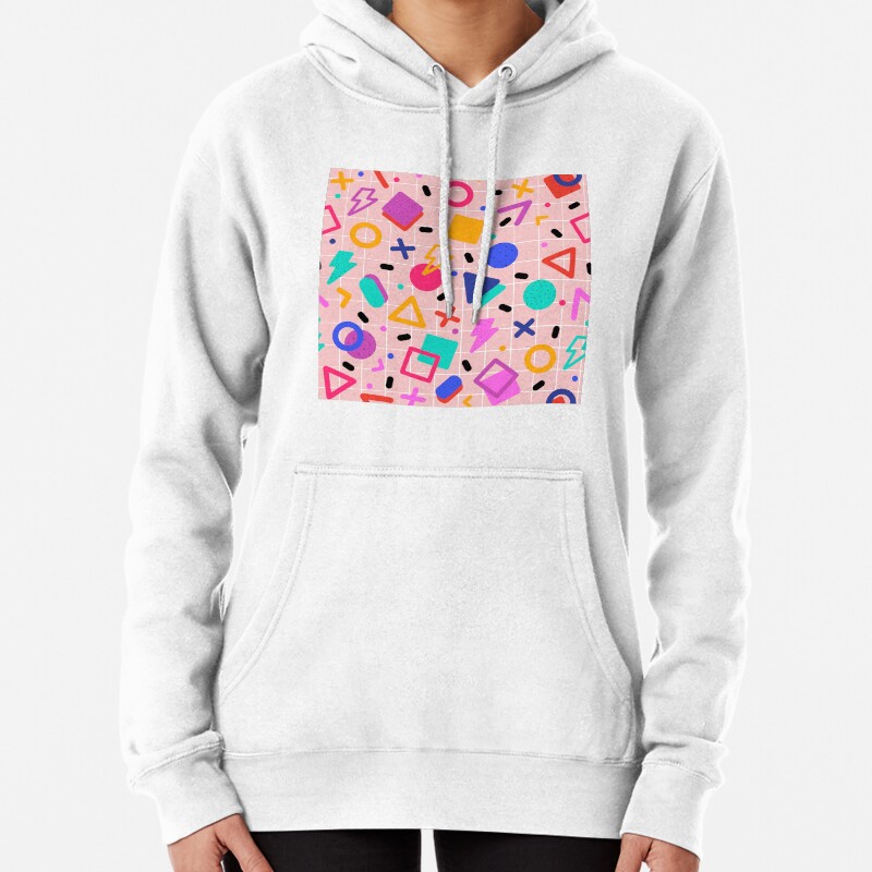 Retro Bright Memphis Pattern Pullover Hoodie