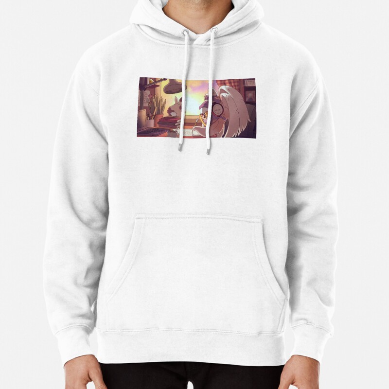 Lo-fi Study Angel Pullover Hoodie