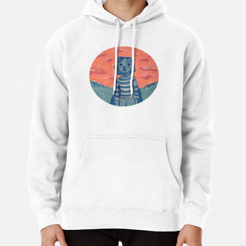 Girl with sunset panting Pullover Hoodie