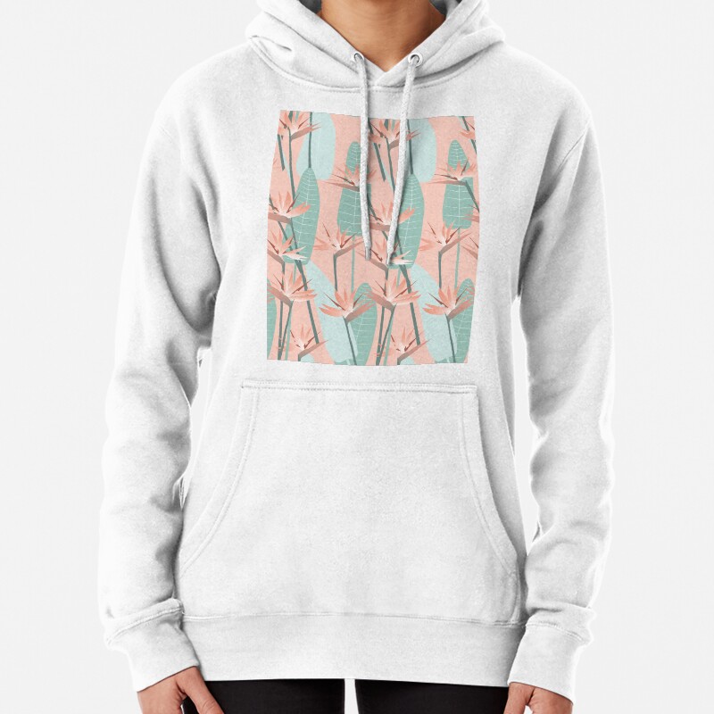 Bird of paradise - mint Pullover Hoodie