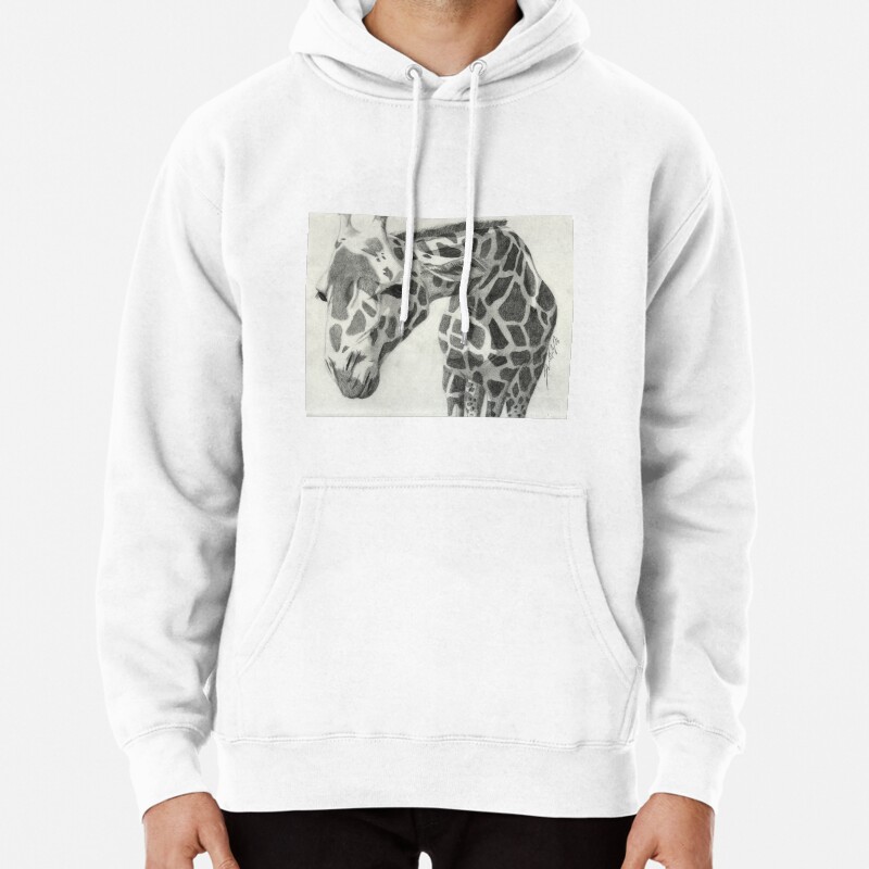 A giraffe in pencil Pullover Hoodie