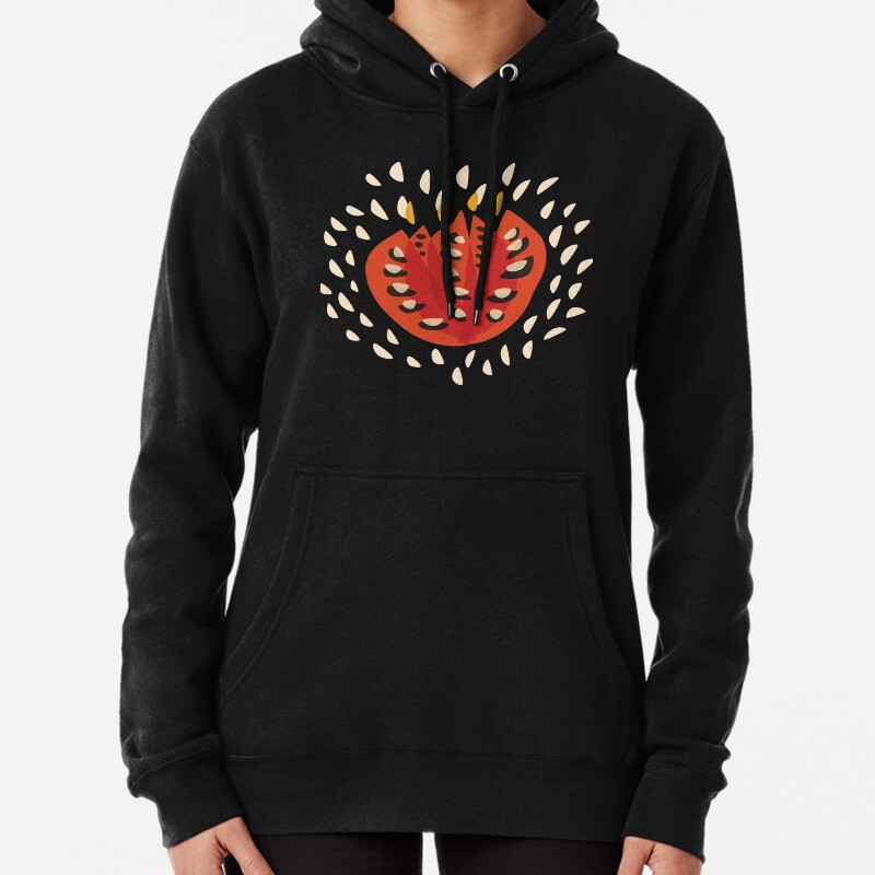 Abstract Red Tulip Flower In Spring Pullover Hoodie