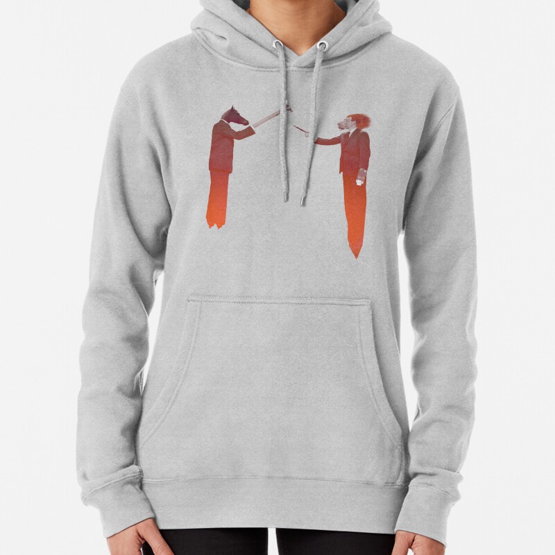 Horse Man and Lion Log Pullover Hoodie