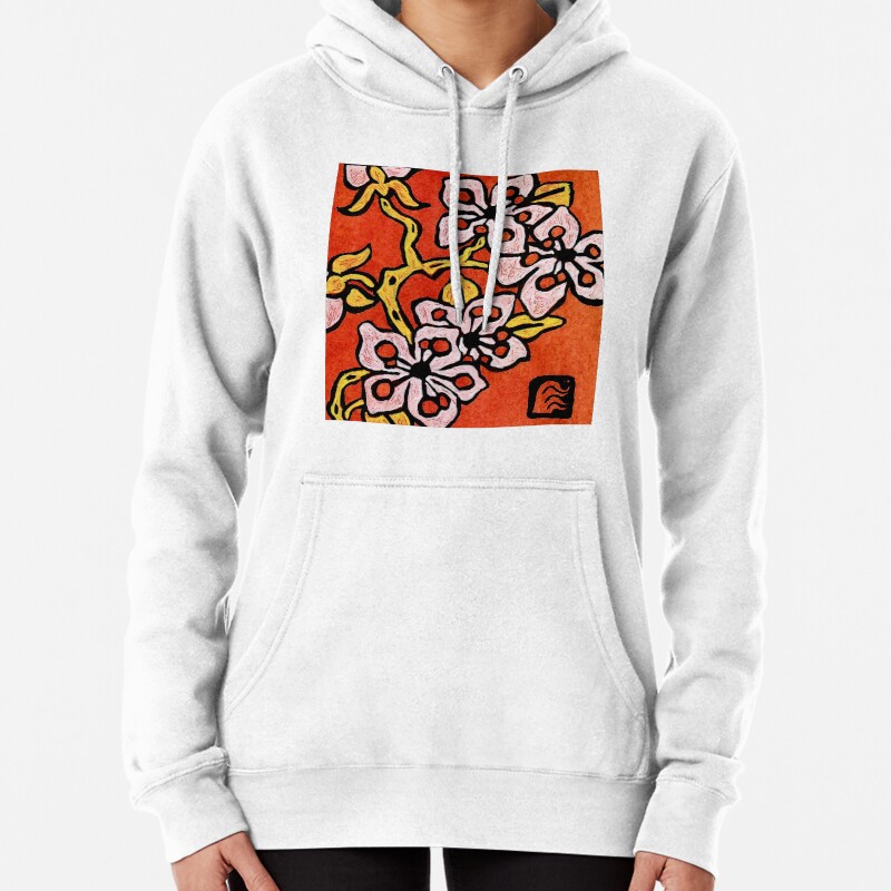 Blossom detail Pullover Hoodie