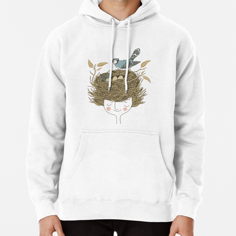 Bird Hair Day Pullover Hoodie