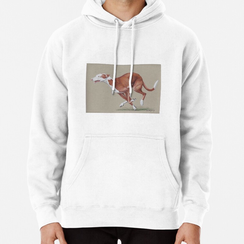 Ibizan Hound running Pullover Hoodie