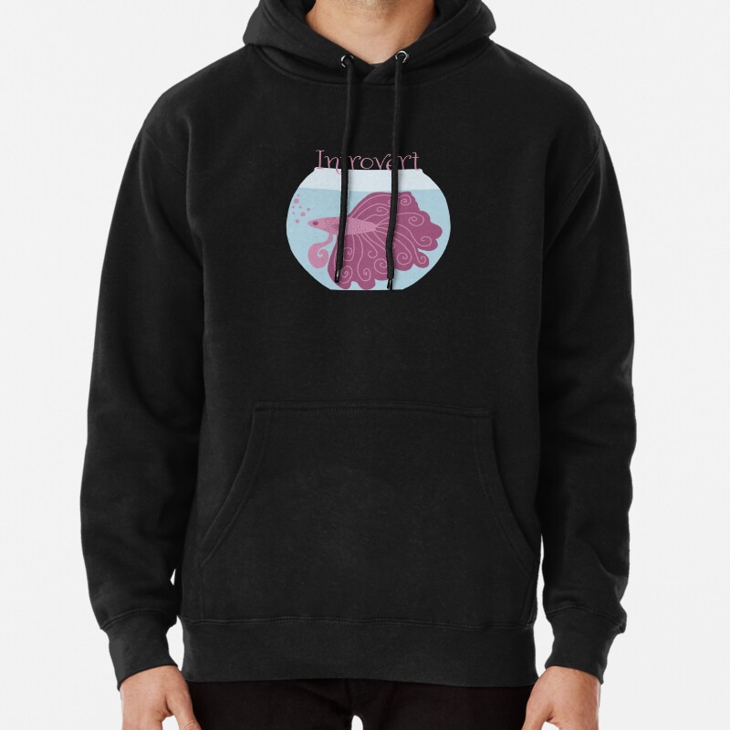 Introvert Betta Fish Pullover Hoodie