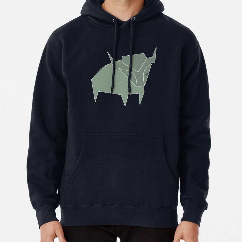 Bison Pattern Pistachio Pullover Hoodie