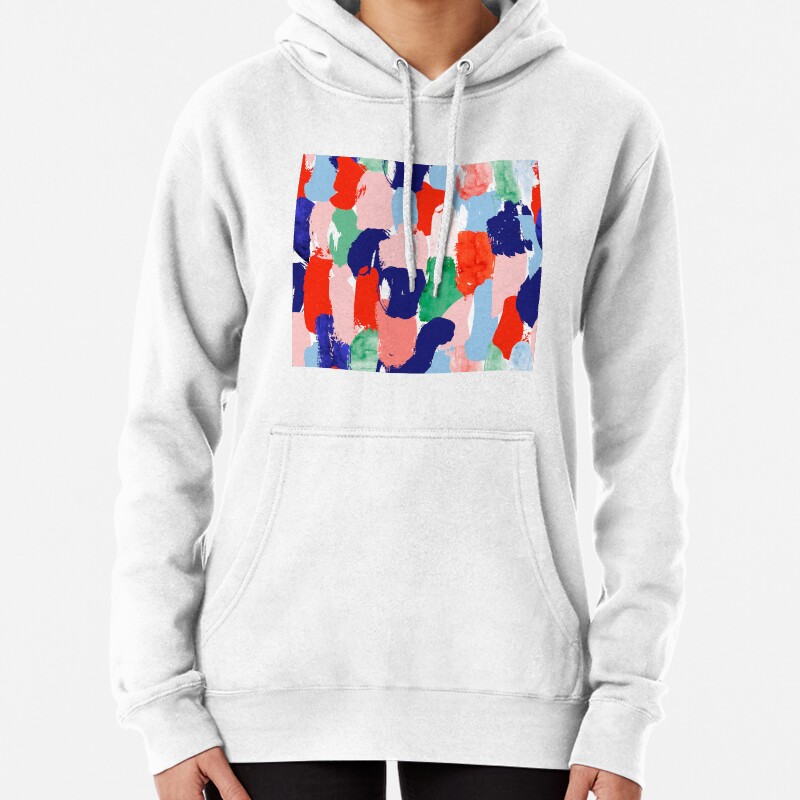 Modern paint strokes pattern Pullover Hoodie