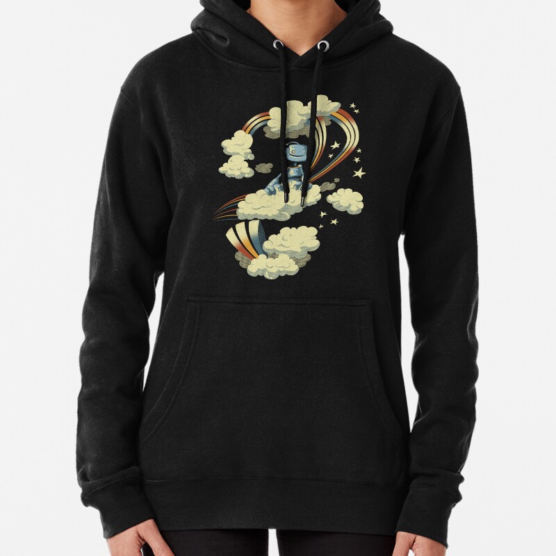 Flying Robot Pullover Hoodie